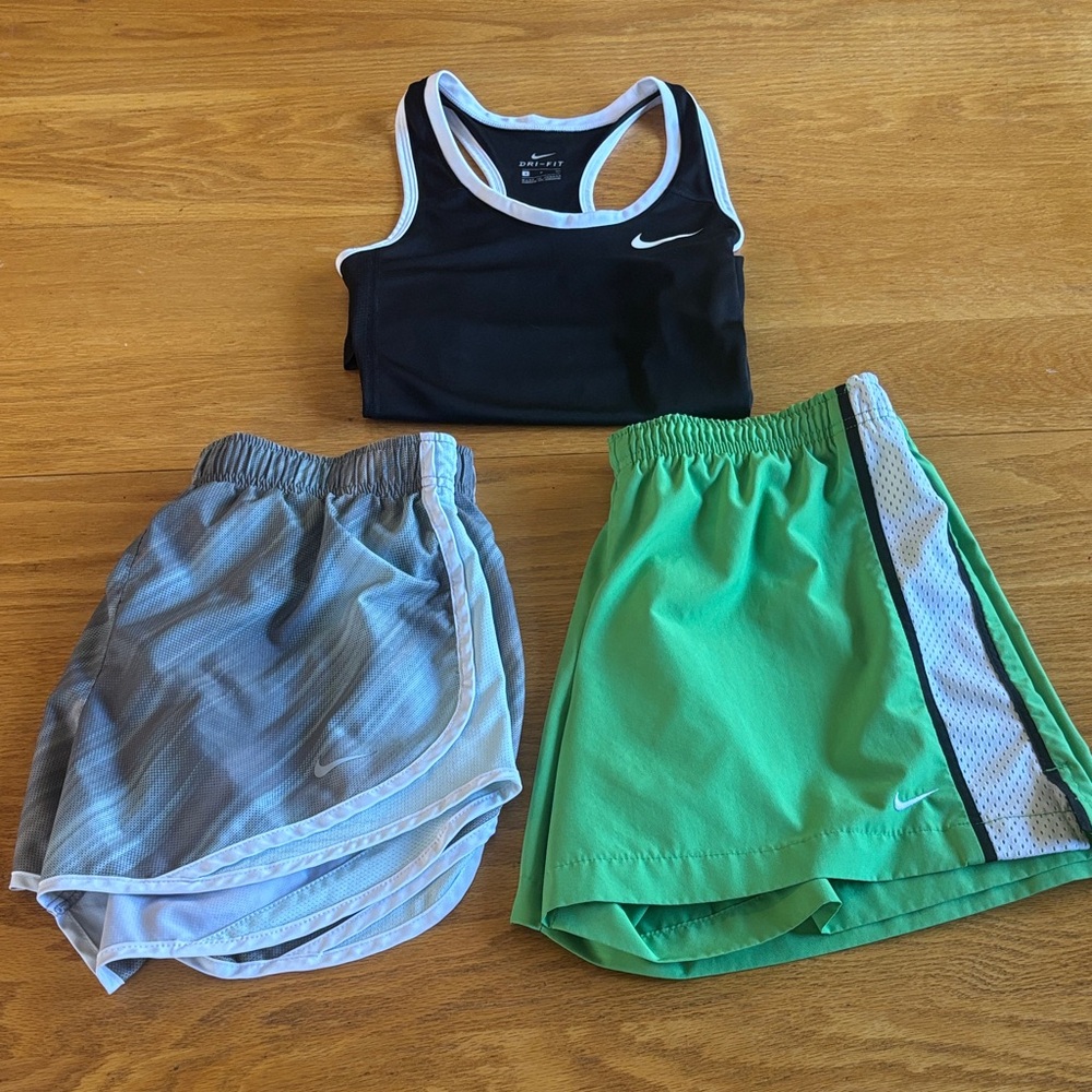 Nike Kids Shorts Set - Black, Gray, Green - Picture 2 of 7
